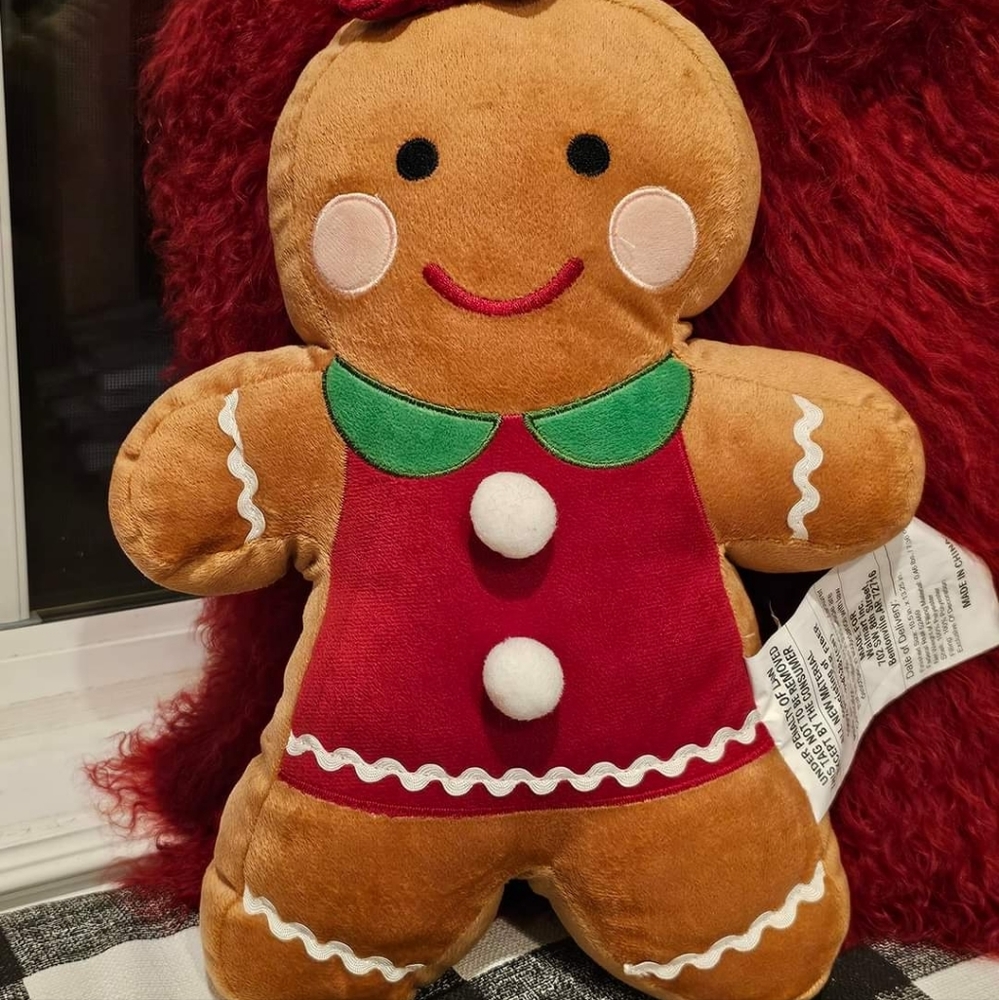 Gingerbread Plush Holiday Decoration